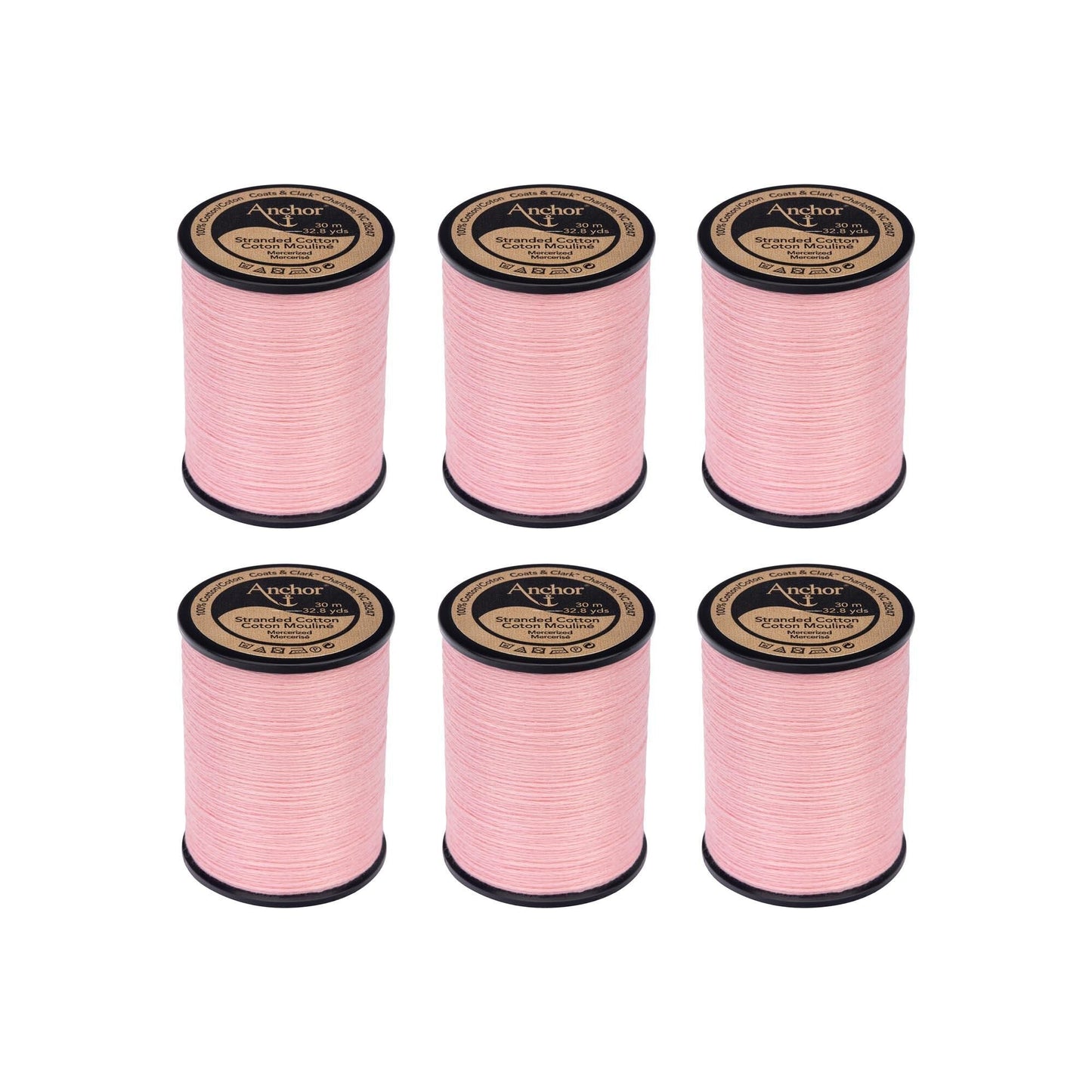 AN Spooled Cotton 30 Meters (6 Pack) - Clearance shades