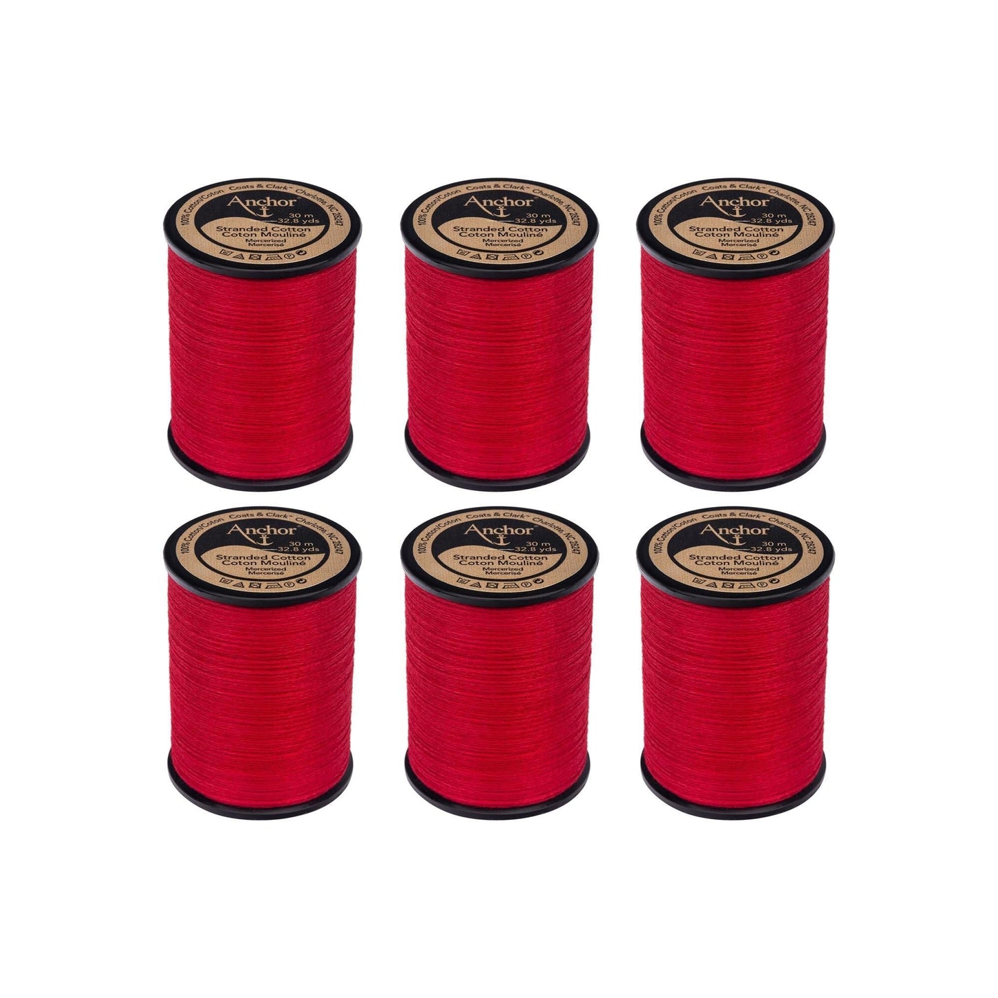 AN Spooled Cotton 30 Meters (6 Pack) - Clearance shades