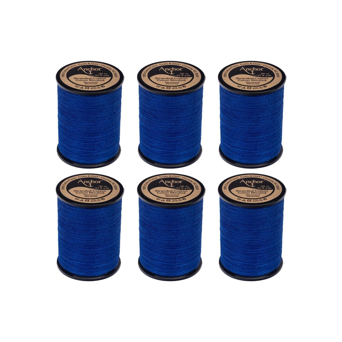 AN Spooled Cotton 30 Meters (6 Pack) - Clearance shades