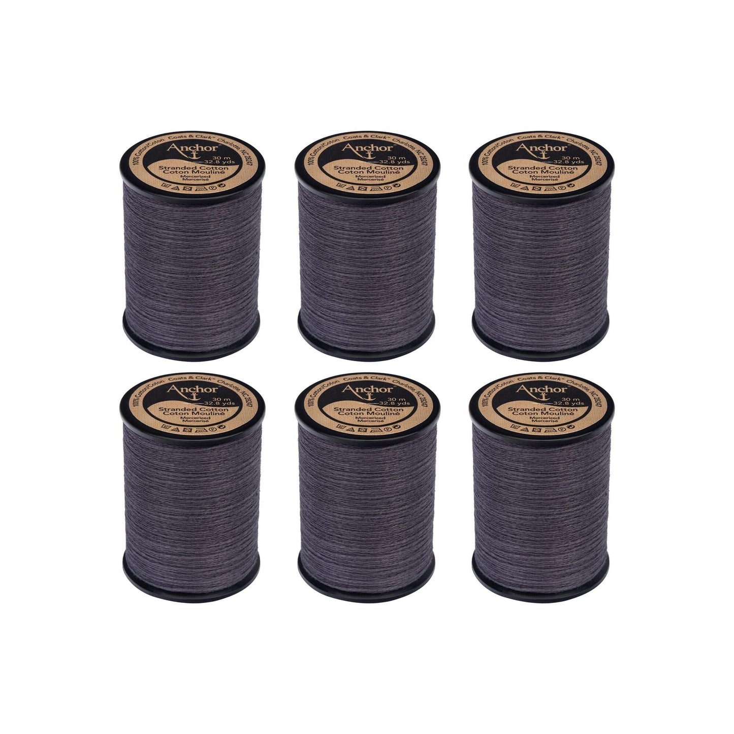 AN Spooled Cotton 30 Meters (6 Pack) - Clearance shades