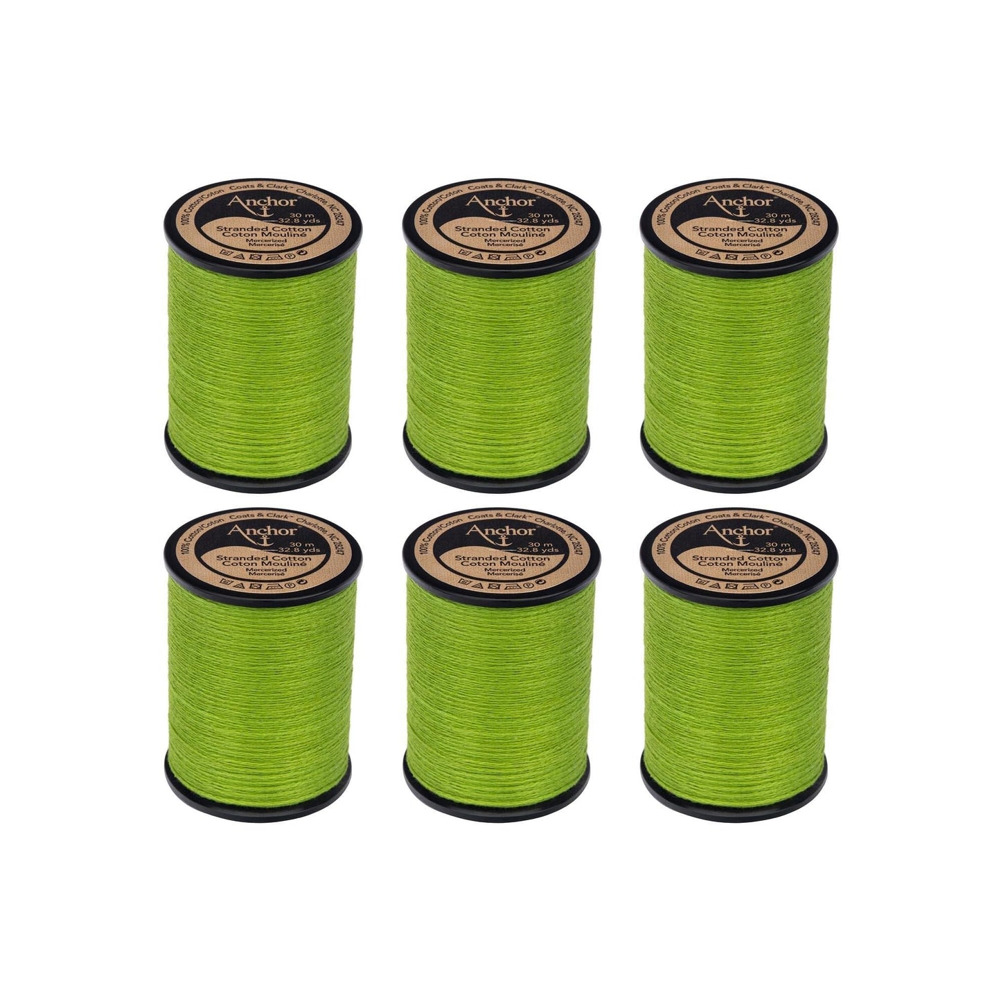 AN Spooled Cotton 30 Meters (6 Pack) - Clearance shades