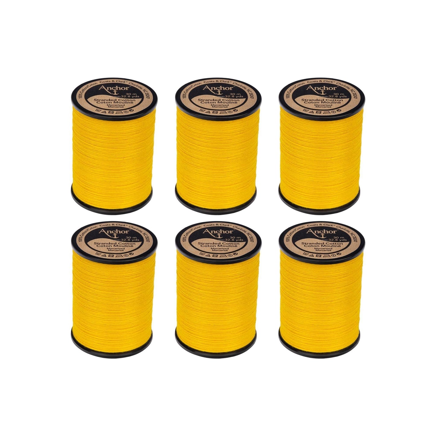 AN Spooled Cotton 30 Meters (6 Pack) - Clearance shades