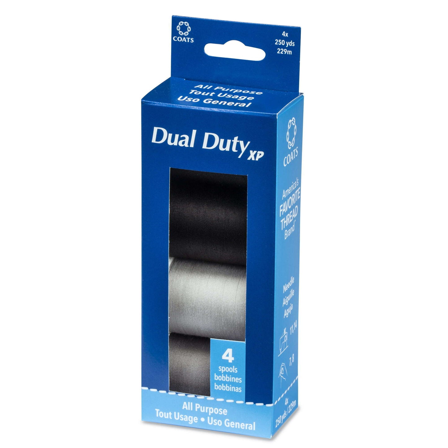 CC Dual Duty XP All Purpose Sewing Thread, 4 Spools - Clearance shades