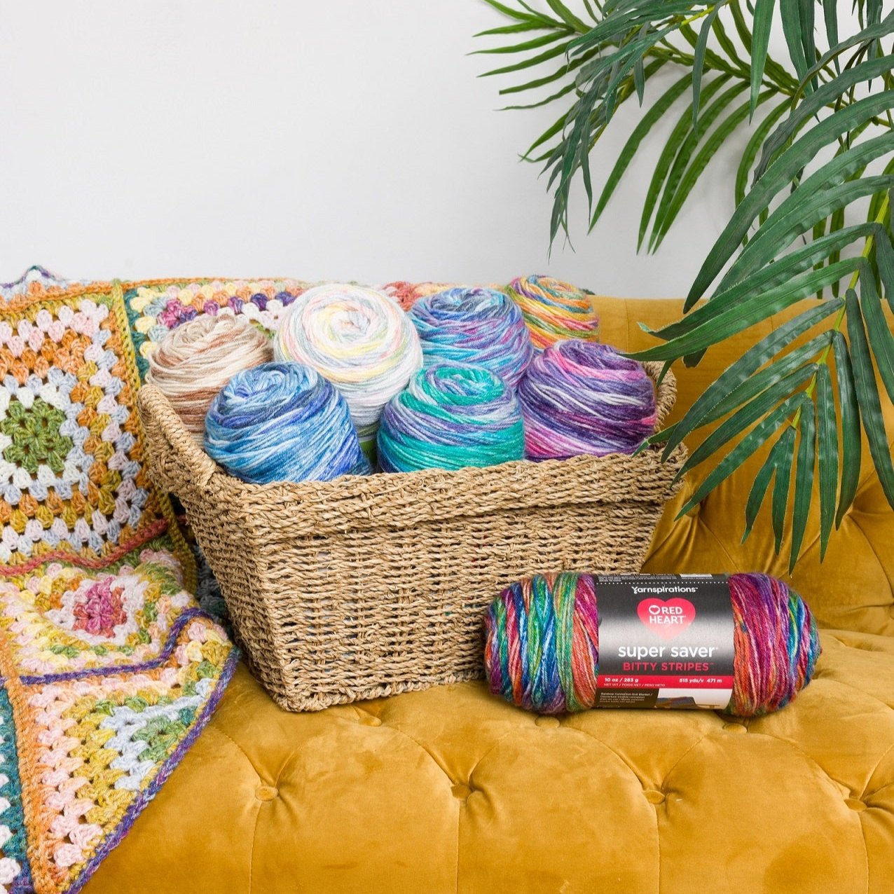 RH Super Saver Bitty Stripes Yarn