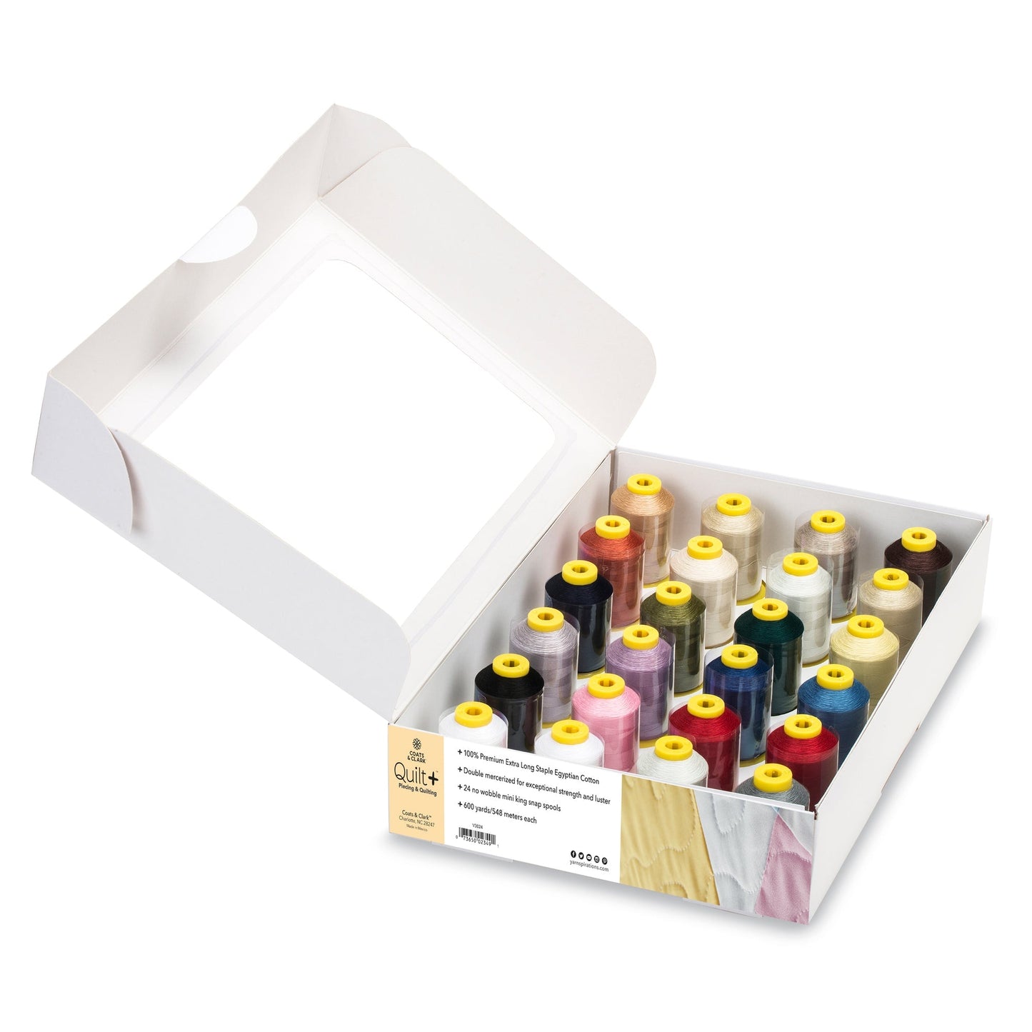 CC Quilt + Quilting & Piecing Thread 24 Pack with Storage Box